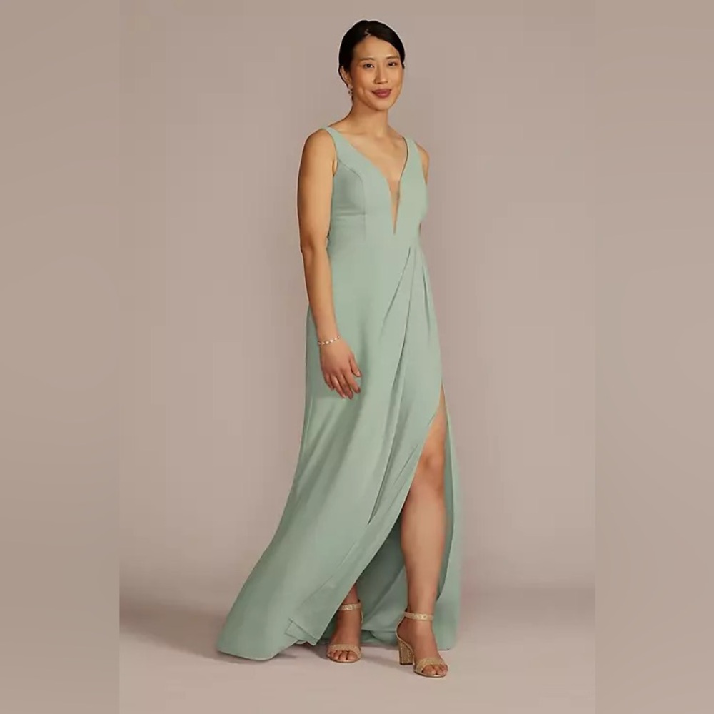 David’s bridal, Dusty sage, size 0